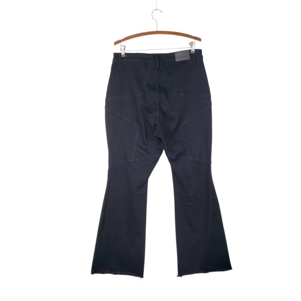 Judy Blue High Waist Star Back Seam Black Flare Denim Jeans 88958 Womens 14W - Picture 2 of 10